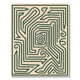 Beige Tribal Maze Area Rug