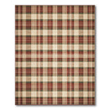 Classic Red Plaid Rustic Farmhouse Area Rug