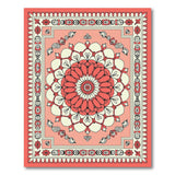 Pink Mandala Floral Persian Area Rug