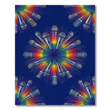 Rainbow Microphone Burst Area Rug