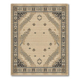 Intricate Beige Persian Border Area Rug
