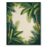 Lush Palm Frond Coastal Area Rug