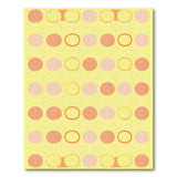 Vibrant Yellow Circle Pattern Area Rug