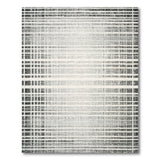 Distressed Grid Black White Area Rug