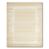 Beige and Neutral Beige Geometric Framed Area Rug