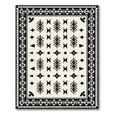 Geometric Black and White Black White Heritage Tribal Geometric Rug