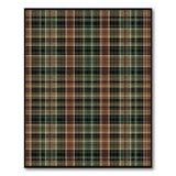 Rustic Green Plaid Farmhouse Area Rug