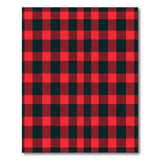 Rustic Farmhouse Classic Red Black Plaid Area Rug