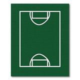 Green Basketball Court Area Rug