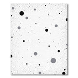 Textured Black White Circle Scatter Area Rug