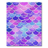 Multi-color and Patterns Purple Mermaid Scale Area Rug