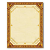 Luxe Gold Geometric Border Area Rug
