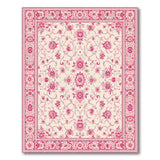 Pink Ornate Pink Floral Persian Area Rug