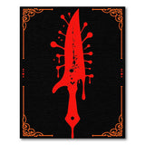 Dripping Blood Dagger Red Area Rug