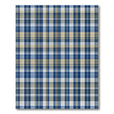 Classic Navy Tan Plaid Area Rug
