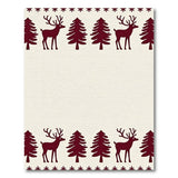 Festive Reindeer Fir Tree Silhouette Area Rug