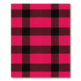 Rustic Farmhouse Bold Pink Black Plaid Area Rug