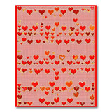 Playful Red Hearts Scatter Area Rug