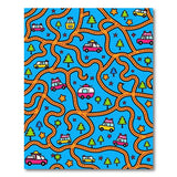 Whimsical Road Trip Kids Cartoon Area Rug