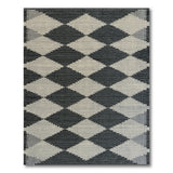 Black and White Black Diamond Geometric Area Rug