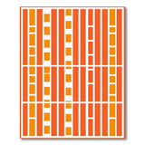 Vibrant Orange Geometric Block Area Rug