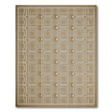 Geometric Modern Beige and Neutral Beige Geometric Lattice Area Rug