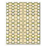 Modern Hexagon Honeycomb Area Rug in Beige and Green