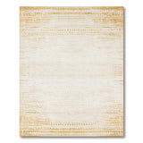 Distressed Vintage Beige Gold Striped Area Rug