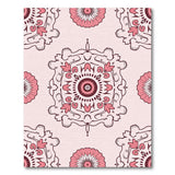 Blush Pink Floral Mandala Area Rug