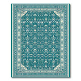 Floral Traditional Persian Teal Persian Floral Area Rug