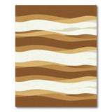 Wavy Layers Brown Tan Abstract Area Rug