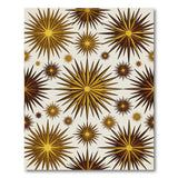 Gold and Silver Golden Starburst Geometric Area Rug