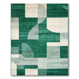 Emerald Green Emerald Green Geometric Modern Area Rug