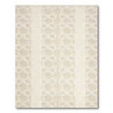 Beige Interlocking Geometric Chain Striped Rug
