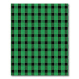 Rustic Farmhouse Green Green Black Buffalo Check Area Rug