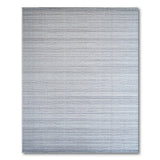 Modern Grey Horizontal Stripe Fringe Rug