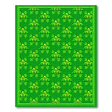 Green Emerald Green Golden Shamrock Area Rug