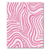 Pink Fluid Swirl Abstract Area Rug