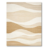 Beige Abstract Wave No. 4 Area Rug