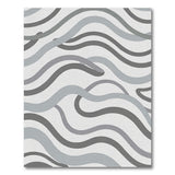 Abstract Area Modern Grey Wave Abstract Area Rug