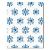 Intricate Blue Snowflake Geometric Area Rug