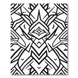 Black and White Geometric Modern Intricate Black White Geometric Area Rug