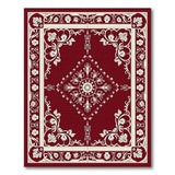 Elegant Red Persian Rug with Ornate Floral Borders
