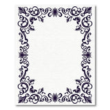 Ornate Floral Scrollwork Black White Area Rug