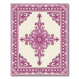 Purple Purple Ornate Persian Medallion Rug