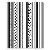 Bold Tribal Zigzag Stripe Black White Area Rug
