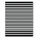 Bold Black White Horizontal Stripe Black and White Area Rug