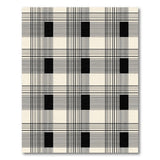 Modern Black Grid on Cream Area Rug