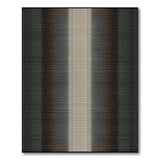 Modern Black-to-White Gradient Dot Matrix Area Rug