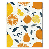 Retro Citrus Fruit Pattern Area Rug